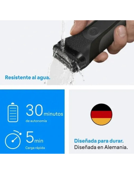 BRAUN AFEITADORA 300S CON BATERIA / RESISTENTE AL AGUA