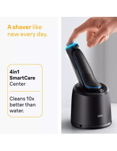 BRAUN AFEITADORA 52-B7000CC + BASE SMART CARE/ RESISTENTE AL AGUA 2