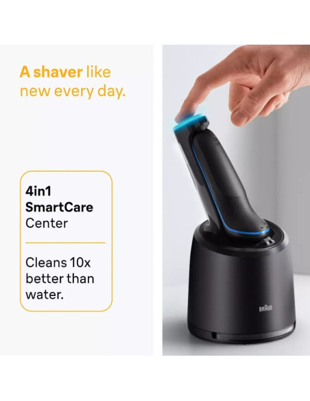 BRAUN AFEITADORA 52-B7000CC + BASE SMART CARE/ RESISTENTE AL AGUA