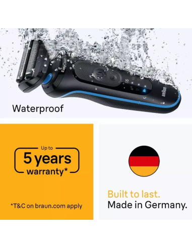 BRAUN AFEITADORA 52-B7000CC + BASE SMART CARE/ RESISTENTE AL AGUA