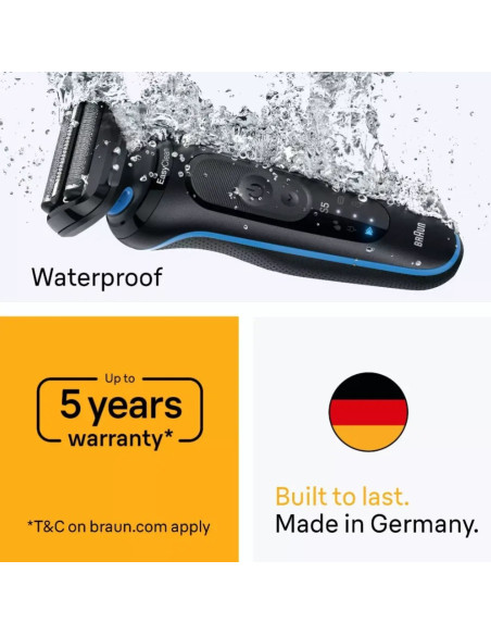 BRAUN AFEITADORA 52-B7000CC + BASE SMART CARE/ RESISTENTE AL AGUA