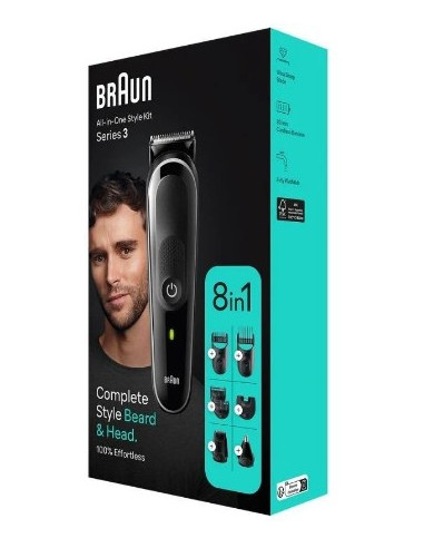 BRAUN RECORTADORA MGK3440 CON BATERIA 8 ACCESORIOS