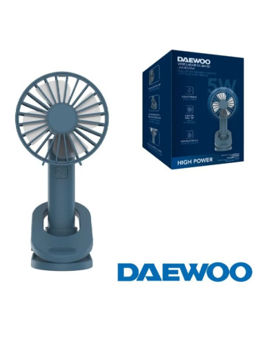 DAEWOO VENTILADOR MANO / RECARGABLE / 5W AZUL