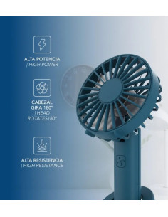 DAEWOO VENTILADOR MANO / RECARGABLE / 5W AZUL 2