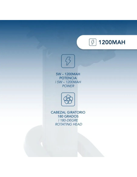 DAEWOO VENTILADOR MANO / RECARGABLE / 5W AZUL