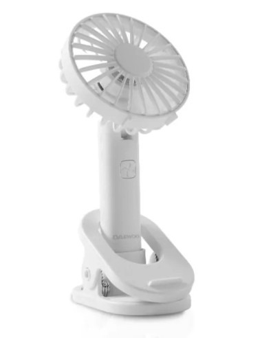 DAEWOO VENTILADOR MANO / RECARGABLE / 5W BLANCO