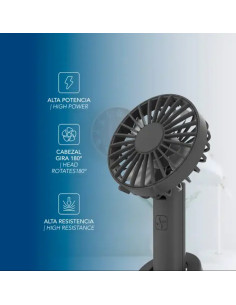 DAEWOO VENTILADOR MANO / RECARGABLE / 5W NEGRO 2