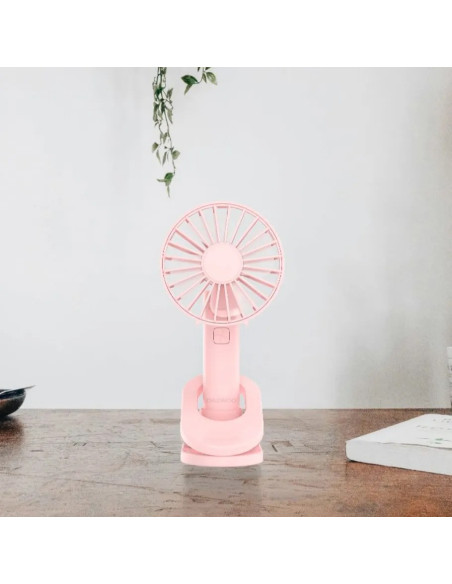 DAEWOO VENTILADOR MANO / RECARGABLE / 5W ROSA
