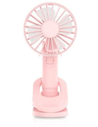 DAEWOO VENTILADOR MANO / RECARGABLE / 5W ROSA