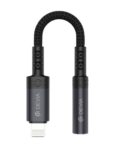 DEVIA ADAPTADOR IPURE LIGHTNING - JACK 3.5mm NEGRO