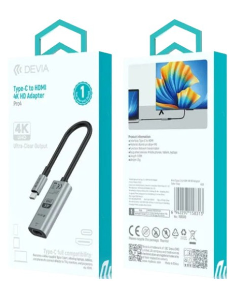 DEVIA ADAPTADOR TIPO C - HDMI 4K