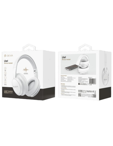DEVIA AURICULAR BLUETOOTH LITE1 BLANCO