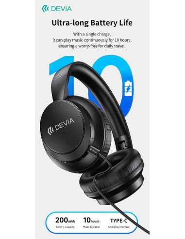 DEVIA AURICULAR BLUETOOTH LITE1 BLANCO