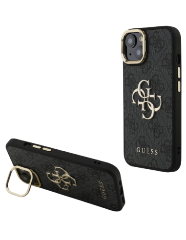 GUESS CARCASA 4G SOPORTE CAMARA IPHONE 14 GRIS