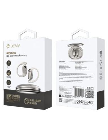 DEVIA AURICULAR BLUETOOTH OWS LITE3 DORADO