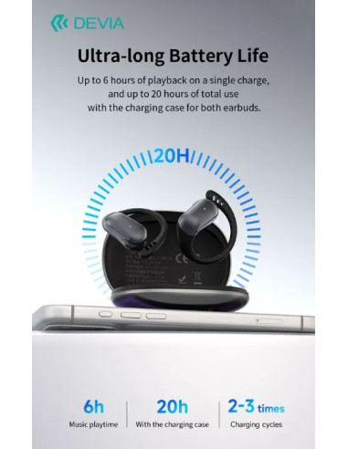 DEVIA AURICULAR BLUETOOTH OWS LITE3 DORADO