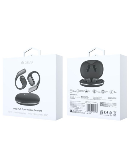 DEVIA AURICULAR BLUETOOTH OWS PRO3 ENC NEGRO