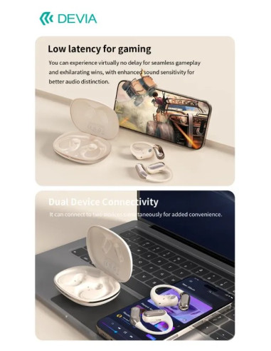 DEVIA AURICULAR BLUETOOTH OWS PRO3 ENC NEGRO