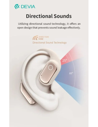 DEVIA AURICULAR BLUETOOTH OWS PRO3 ENC NEGRO