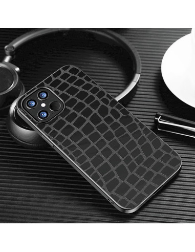 DEVIA CARCASA LEATHER IPHONE 12 MINI NEGRO