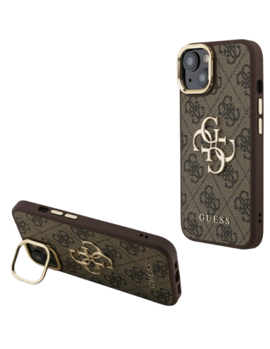 GUESS CARCASA 4G SOPORTE CAMARA IPHONE 14 MARRON