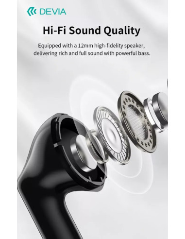 DEVIA AURICULAR TWS LITE 1 NEGRO
