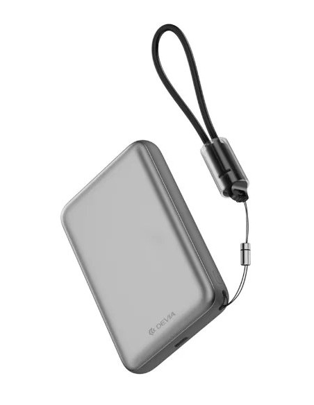 DEVIA BATERIA AUXILIAR MAGSAFE ULTRA12 PD 22.5w 10000mAh GRIS
