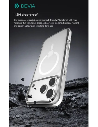 DEVIA CARCASA GLIMMER MAGNETIC IPHONE 18 PRO/17 PRO AZUL GLACIAL