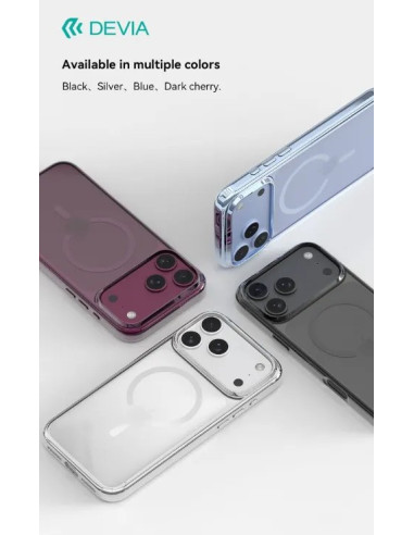 DEVIA CARCASA GLIMMER MAGNETIC IPHONE 18 PRO/17 PRO BURDEOS