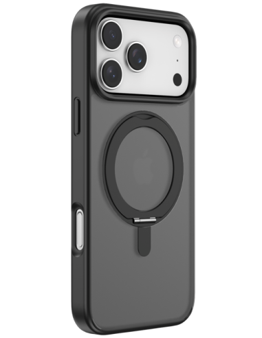 DEVIA CARCASA MAGNETIC SOPORTE GIRATORIO IPHONE 17 NEGRO