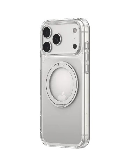 DEVIA CARCASA MAGNETIC SOPORTE GIRATORIO IPHONE 18 PRO TRANSPARENTE