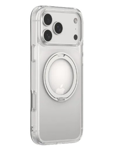 DEVIA CARCASA MAGNETIC SOPORTE GIRATORIO IPHONE 18 PRO TRANSPARENTE