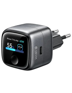 DEVIA CARGADOR MINI SMART DISPLAY 65W GRIS