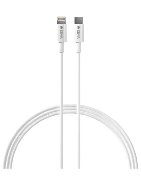 DEVIA CARGADOR ROCKET PD 20W + CABLE C-LIGHTNING BLANCO