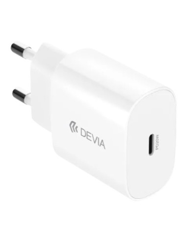 DEVIA CARGADOR ROCKET PD 20W + CABLE C-LIGHTNING BLANCO