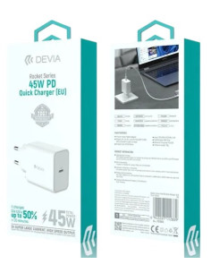 DEVIA CARGADOR ROCKET TIPO C PD 45W BLANCO 2