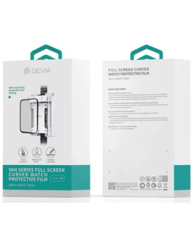DEVIA CRISTAL TEMPLADO CON APLICADOR APPLE WATCH 45mm