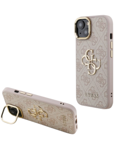 GUESS CARCASA 4G SOPORTE CAMARA IPHONE 15 ROSA