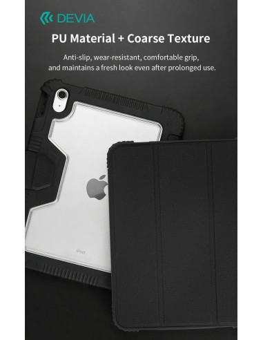 DEVIA FUNDA ELEGUARD IPAD A16 11" (2025)/ IPAD 10 10,9" NEGRO