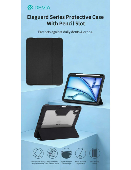 DEVIA FUNDA ELEGUARD IPAD PRO 11" (M5/M4) NEGRO