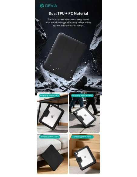 DEVIA FUNDA ELEGUARD IPAD PRO 11" (M5/M4) NEGRO