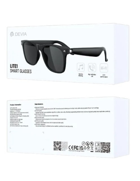 DEVIA GAFAS BLUETOOTH LITE1 NEGRO