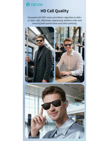DEVIA GAFAS BLUETOOTH LITE1 NEGRO