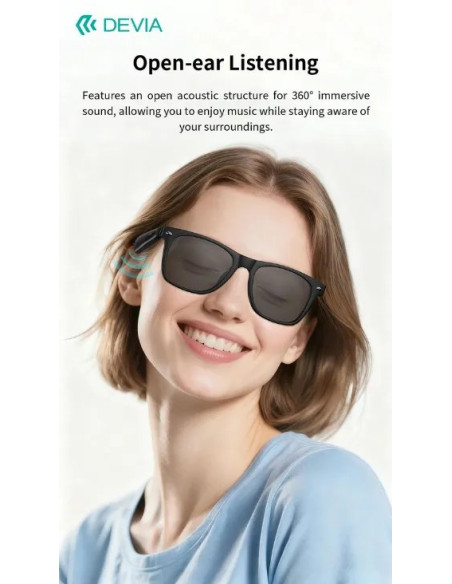 DEVIA GAFAS BLUETOOTH LITE1 NEGRO