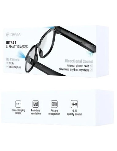 DEVIA GAFAS INTELIGENTES IA ULTRA1 NEGRO