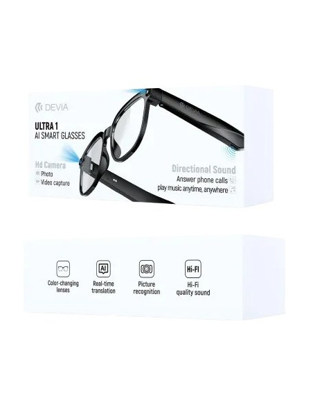 DEVIA GAFAS INTELIGENTES IA ULTRA1 NEGRO