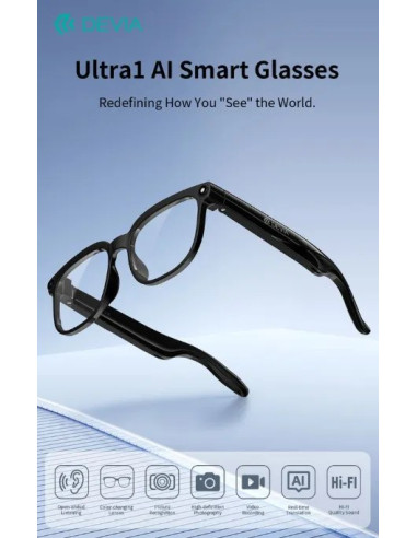 DEVIA GAFAS INTELIGENTES IA ULTRA1 NEGRO