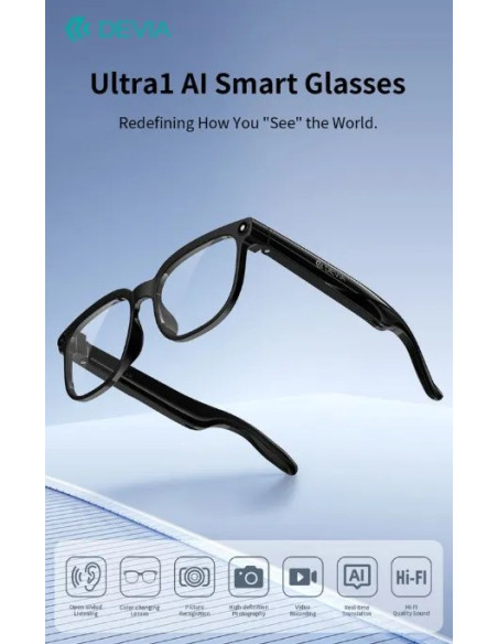 DEVIA GAFAS INTELIGENTES IA ULTRA1 NEGRO