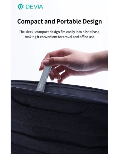 DEVIA HUB 4 EN 1 TIPO C 2xUSB-A 3.0+2xUSB-C