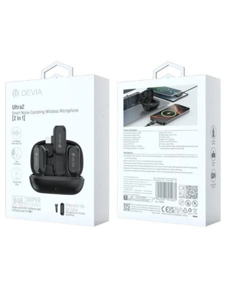 DEVIA MICROFONO INALAMBRICO 2 EN 1 TIPO C + ADAPTADOR LIGHTNING